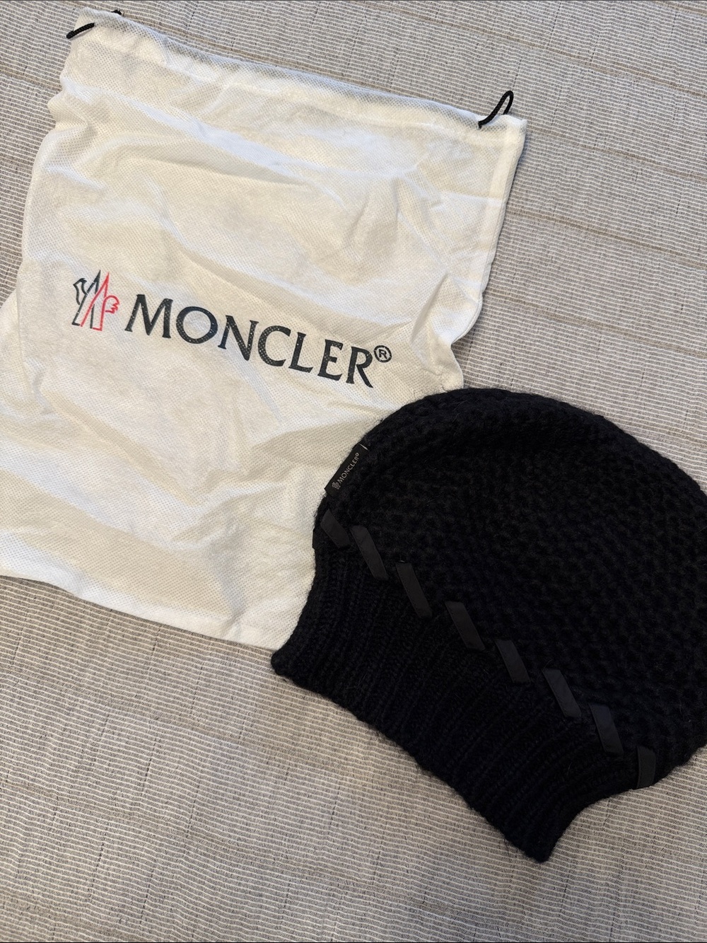 Moncler Black Beanie